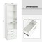 Costway 6-Tier Tall Bookshelf Freestanding Modern Bookcase Black Storage Cabinet White/Black